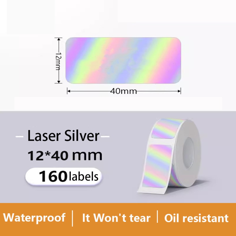Label Maker - กระดาษสำหรับเครื่องทำฉลากแบบมีกาว สีสันสดใส ใหม่ ขนาด 12 มม.