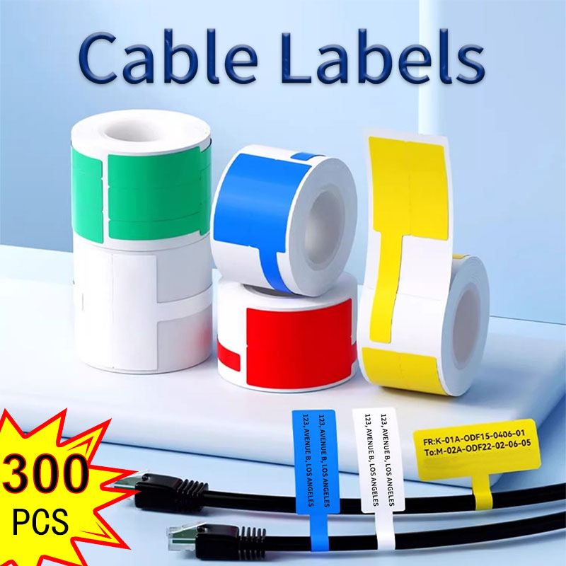 100/300 ชิ้นป้ายสายเคเบิลสติกเ - Label Maker บทวิจารณ์และราคา