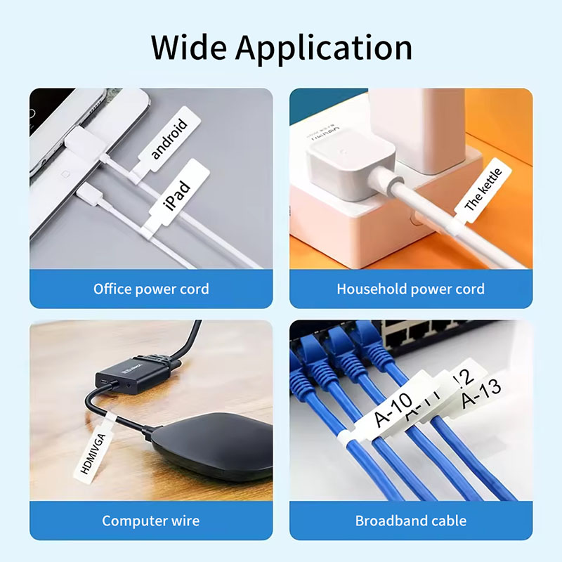 100/300 ชิ้นป้ายสายเคเบิลสติกเ - Label Maker บทวิจารณ์และราคา